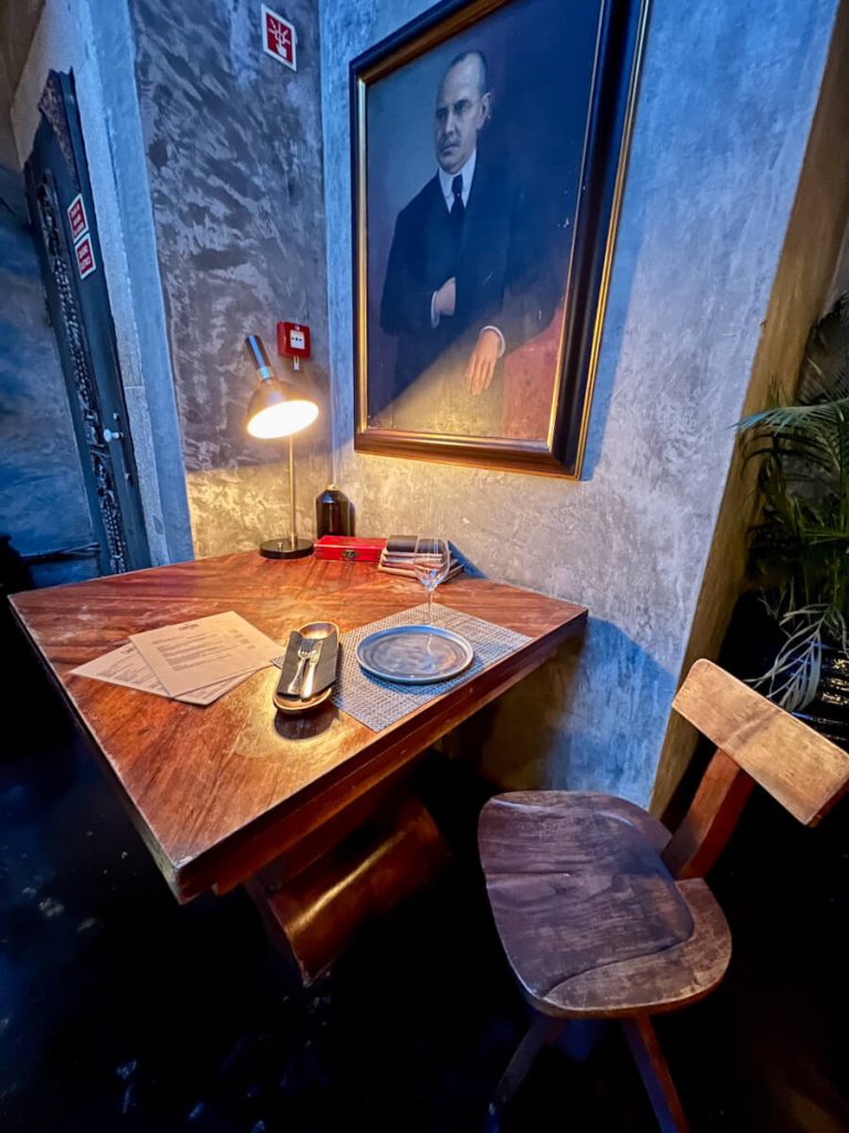 Table set for one at Cantina 32 in Porto, Portugal