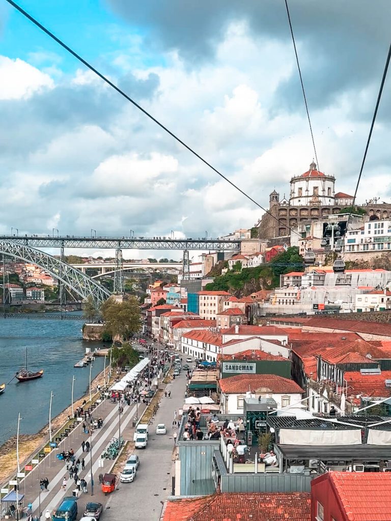 Aerial view of Porto Cruz rooftop bar in Vila Nova de Gaia, Portugal