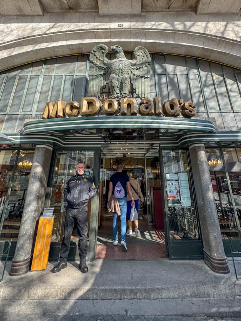 Entrance to McDonald's Imperial in Porto, Portugal