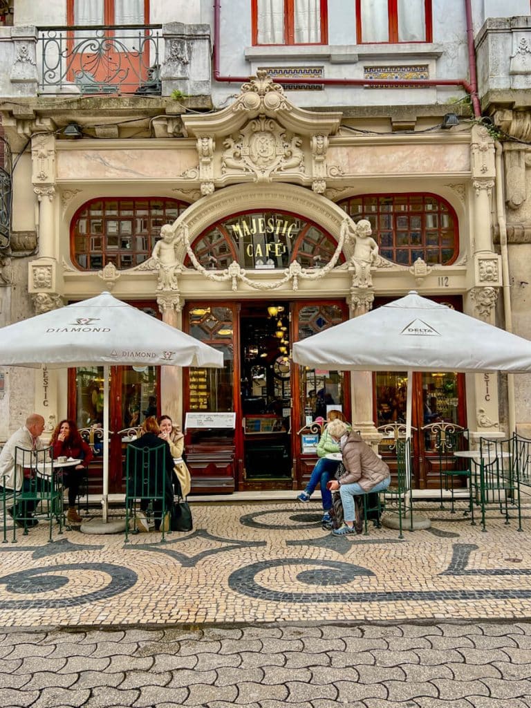 Exterior view of Majestic Cafe in Porto, Portugal